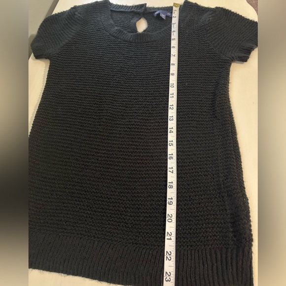 Short Sleeve Sweater Cozy Knit Quiet Luxury Minimalist - Picture 5 of 7